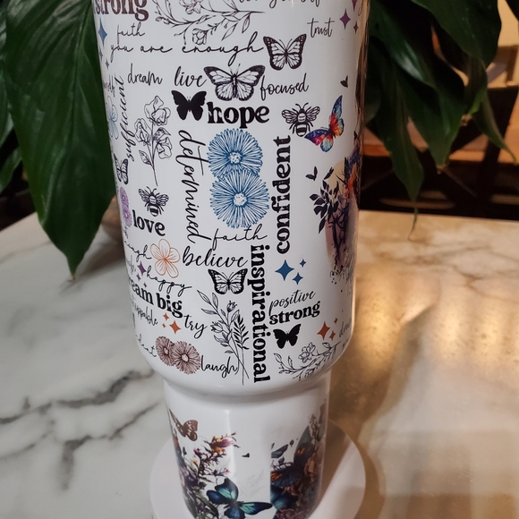 You Are Enough Motivational 40oz Traveler Tumbler 💜sale - Picture 5 of 15